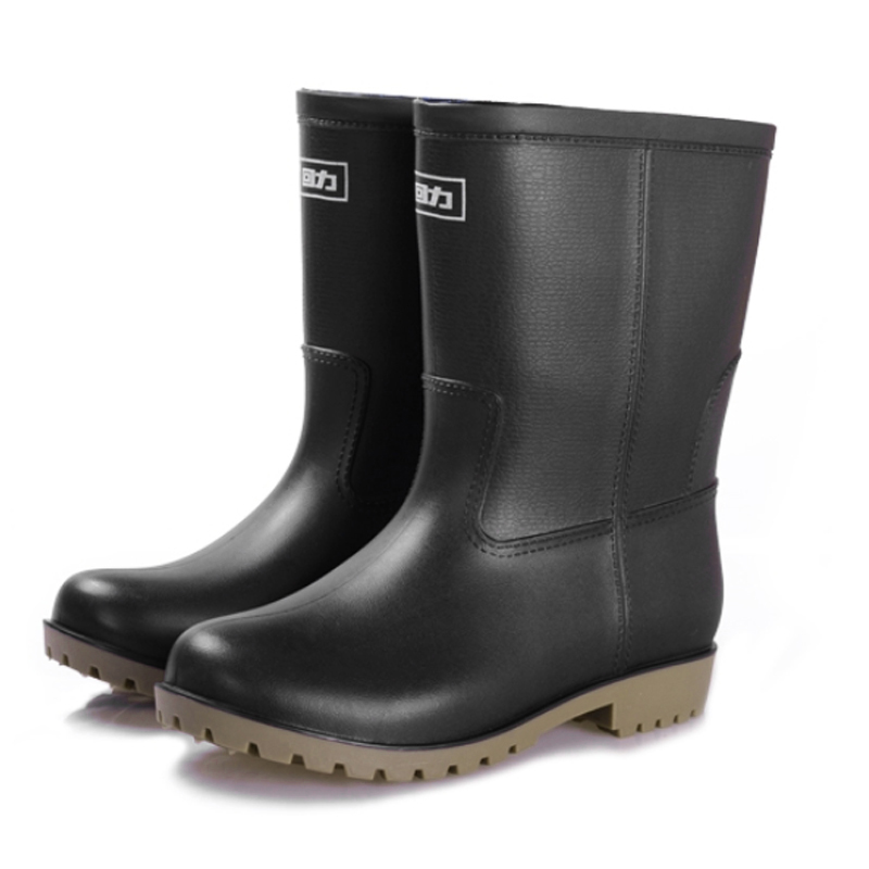 回力（Warrior） HXL-8128 中筒型男款雨鞋 41码 （单位：双）  黑色