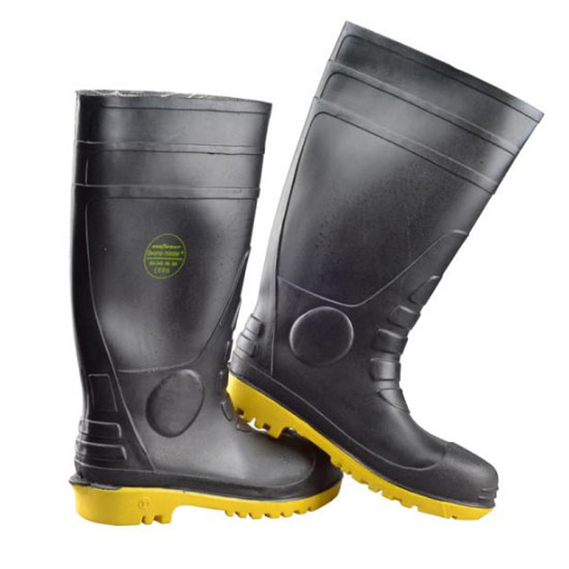 莱尔 SL-2-91 防砸防刺穿耐酸碱雨靴 40码 （单位：双）  身黑黄底