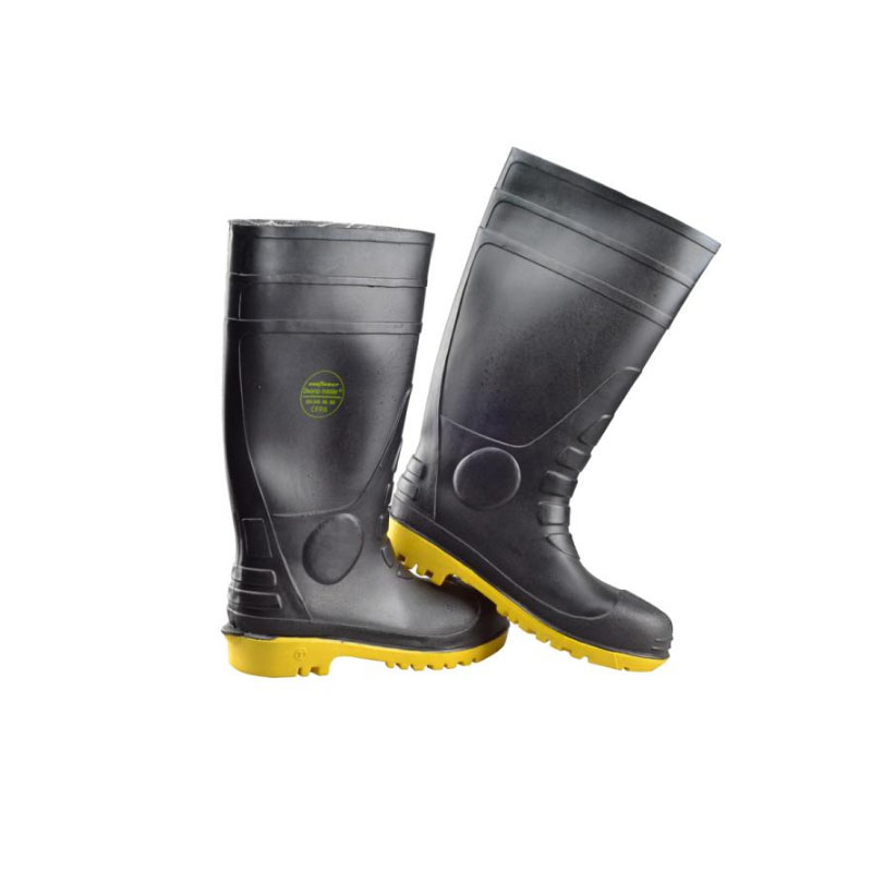 莱尔 SL-2-91 防砸防刺穿耐酸碱雨靴 42码 （单位：双）  身黑黄底