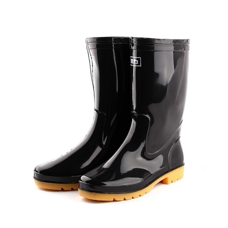 回力（Warrior） HXL-807 男款高筒雨鞋 39码 （单位：双）  黑色