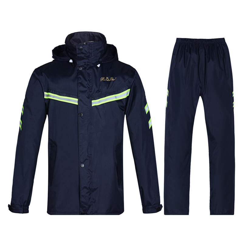 天堂(paradise) T071B 双层分体雨衣套装 XL码 （单位：套）  藏青色