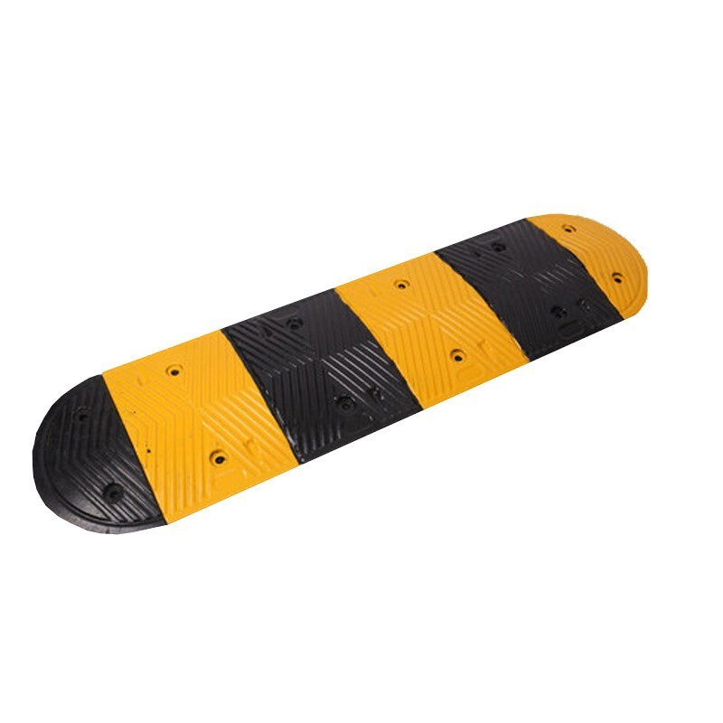 锦安行 JCH-R04100-T 橡胶减速带端头 17*35*4cm （单位：付）  黄黑