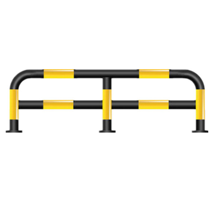 锦安行 JCH-DCQ17 M型钢管防撞护栏 双栏1300&times;&phi;76&times;600mm 管径2.0mm （单位：个）  黄黑色