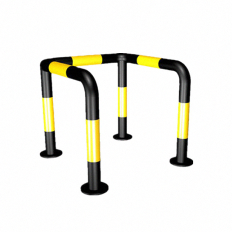 锦安行 JCH-DCQ21 C型钢管防撞护栏 单栏 700×700mm×φ76 （单位：个）  黄黑色