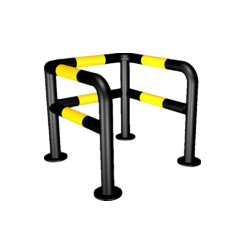 锦安行 JCH-DCQ22 C型钢管防撞护栏 双栏 700×700mm×φ76 （单位：个）  黄黑色