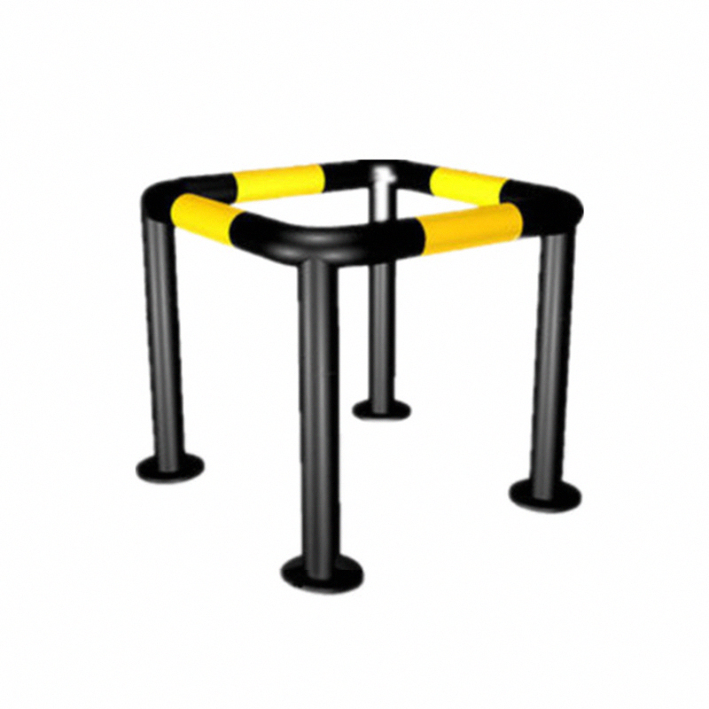 锦安行 JCH-DCQ23 D型钢管防撞护栏 单栏 700×700mm×φ76 （单位：个）  黄黑色