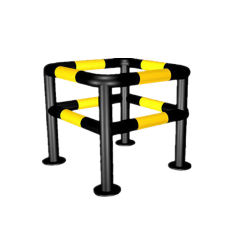 锦安行 JCH-DCQ24 D型钢管防撞护栏 双栏 700×700mm×φ76 （单位：个）  黄黑色