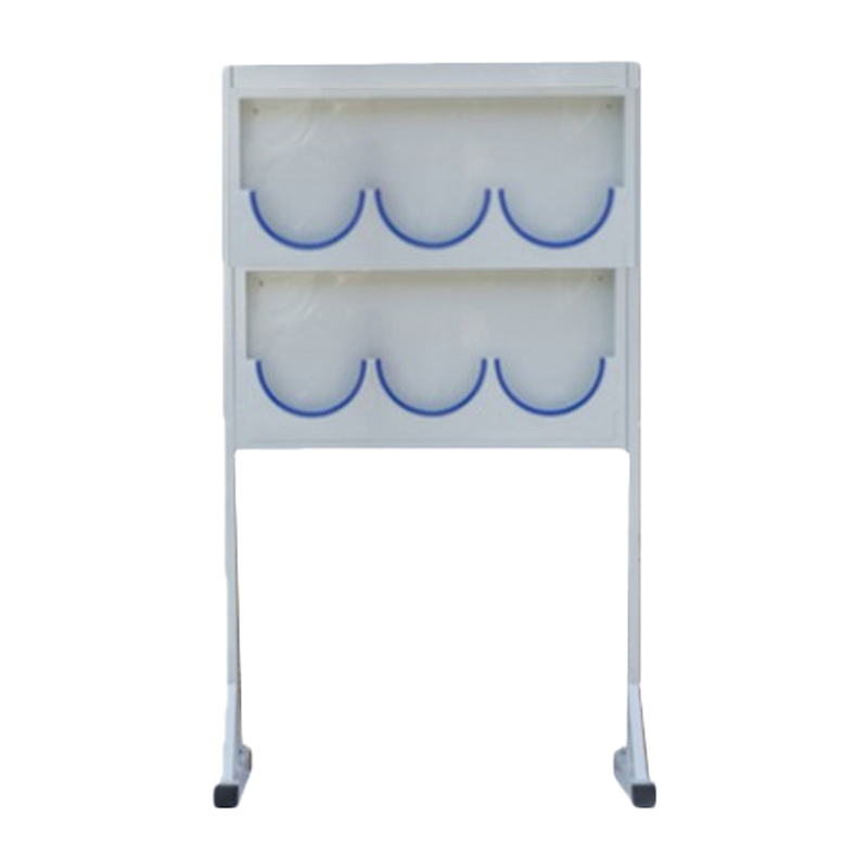 锦安行 JCH-AMJ-06Z 落地式镀锌钢板安全帽架 2层6格 含支架 80&times;6&times;120cm 板厚1.35mm （单位：个）  白色