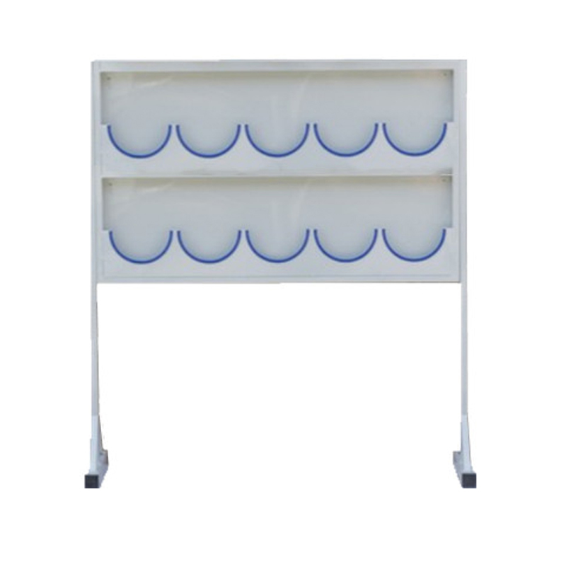 锦安行 JCH-AMJ-010Z 落地式镀锌钢板安全帽架 2层10格 含支架 130×6×120cm 板厚1.35mm （单位：个）  白色