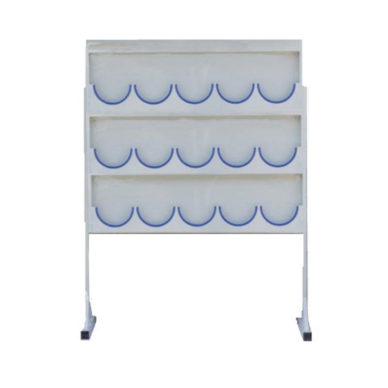 锦安行 JCH-AMJ-015Z 落地式镀锌钢板安全帽架 3层15格 含支架 130×6×180cm 板厚1.35mm （单位：个）  白色