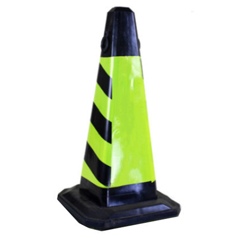 锦安行 JCH-JTZ106 橡胶方锥 无字款 左右带提环 70&times;350&times;350mm （单位：个）  黄黑相间色