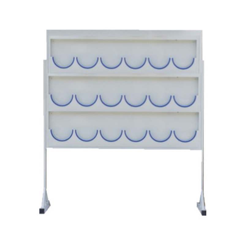 锦安行 JCH-AMJ-018Z 落地式镀锌钢板安全帽架 3层18格 含支架 155×6×180cm 板厚1.35mm （单位：个）  白色