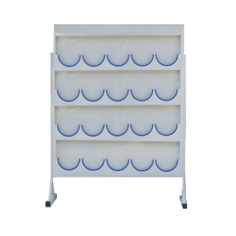 锦安行 JCH-AMJ-020Z 落地式镀锌钢板安全帽架 4层20格 含支架 130×6×180cm 板厚1.35mm （单位：个）  白色