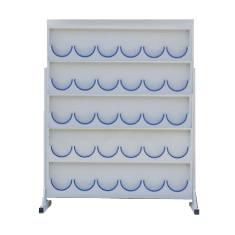 锦安行 JCH-AMJ-030Z 落地式镀锌钢板安全帽架 5层30格 含支架 155×6×200（±10cm） 板厚1.35mm （单位：个）  白色