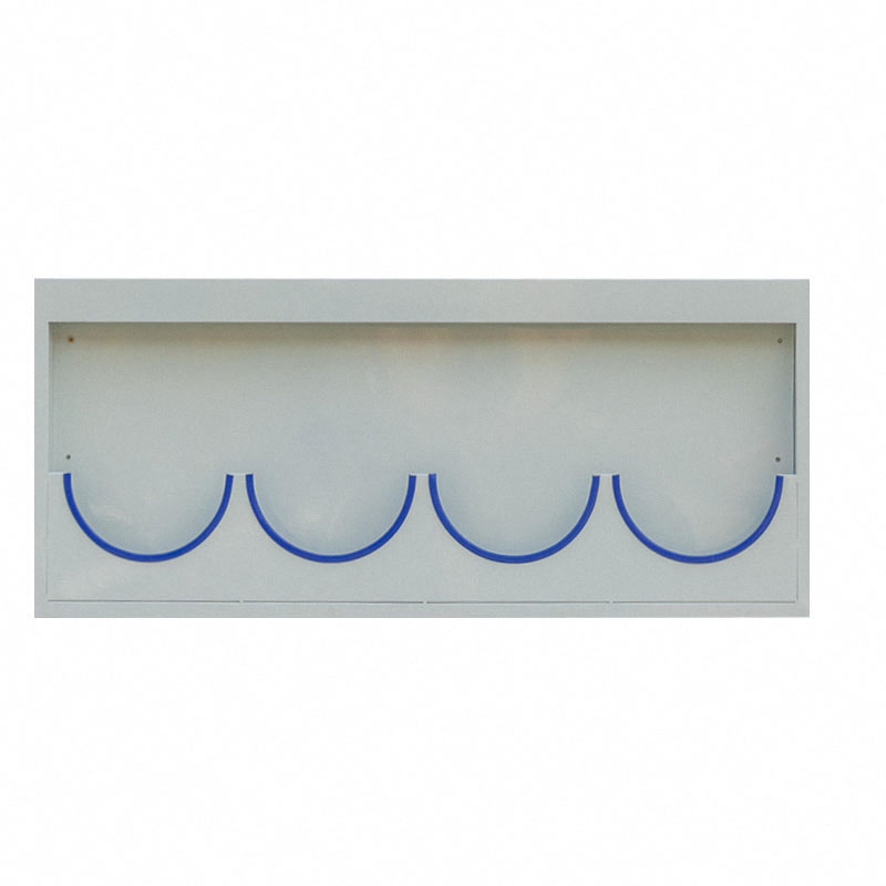 锦安行 JCH-AMJ-04 壁挂式镀锌钢板安全帽架 1层4格 1050×60×450mm 板厚1.35mm （单位：个）  白色