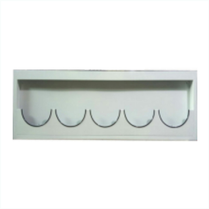 锦安行 JCH-AMJ-05 壁挂式镀锌钢板安全帽架 1层5格 1300×60×450mm 板厚1.35mm （单位：个）  白色