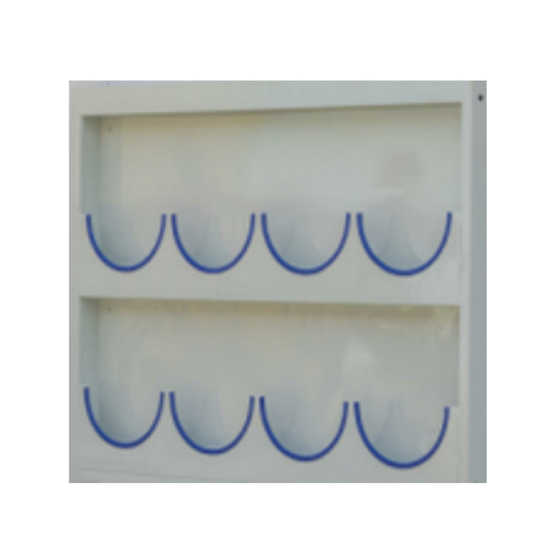 锦安行 JCH-AMJ-08 壁挂式镀锌钢板安全帽架 2层8格 1050×60×800mm 板厚1.35mm （单位：个）  白色