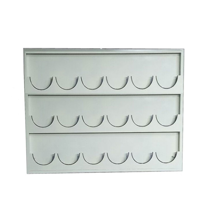 锦安行 JCH-AMJ-018 壁挂式镀锌钢板安全帽架 3层18格 1550×60×1180mm 板厚1.35mm （单位：个）  白色