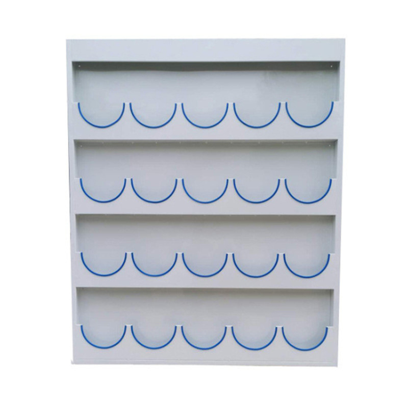锦安行 JCH-AMJ-020 壁挂式镀锌钢板安全帽架 4层20格 1300×60×1540mm 板厚1.35mm （单位：个）  白色