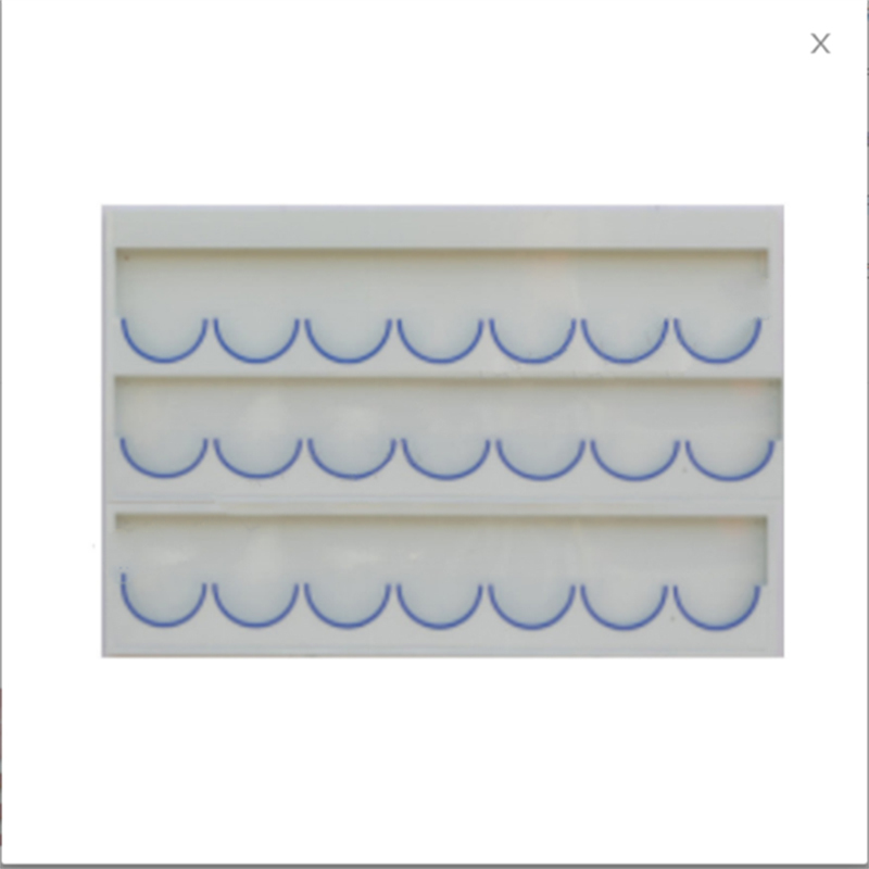 锦安行 JCH-AMJ-021 壁挂式镀锌钢板安全帽架 3层21格 1790×60×1180mm 板厚1.35mm （单位：个）  白色