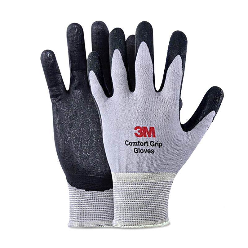 3M 丁腈橡胶 劳保手套 M码 （单位：副）  灰色