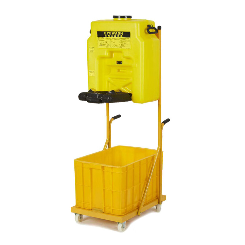 添盾 TD-EYWBT053T 洗眼器 便携式壁挂式 碳钢推车 53L （单位：台）  黄色