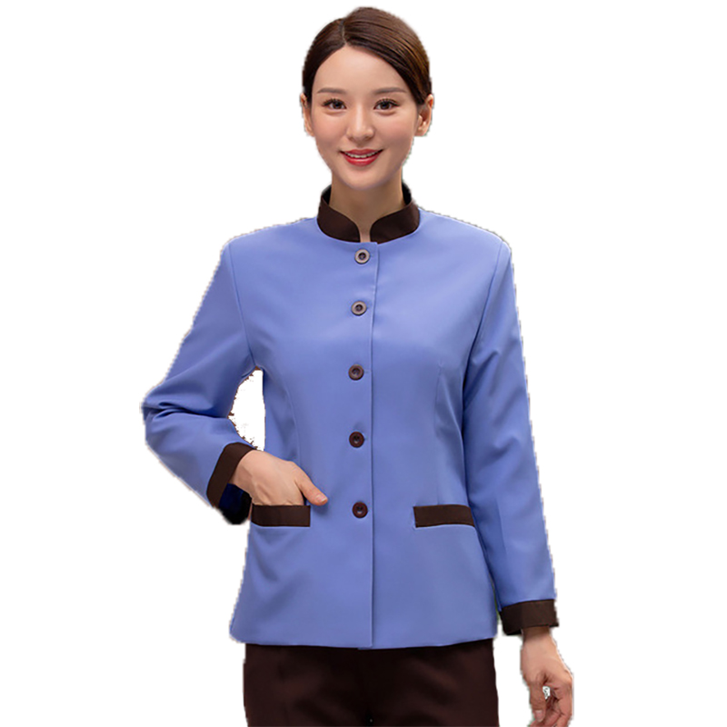 谋福 404 保洁服 长袖加棉+裤子 XXXL （单位：套）  蓝色