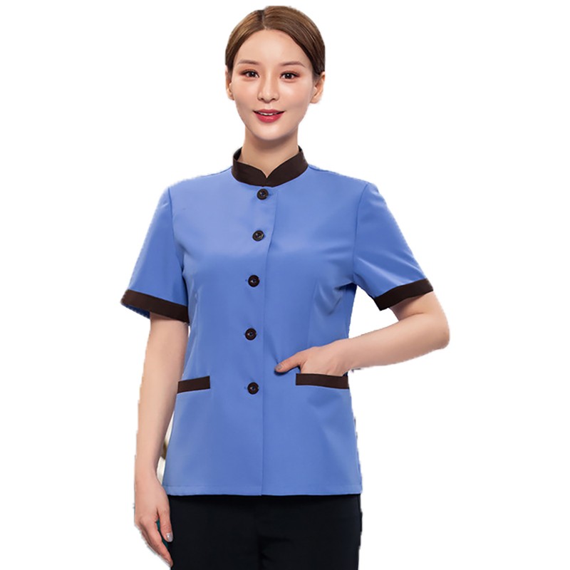 谋福 389 保洁服 短袖 XXXL （单位：套）  蓝色