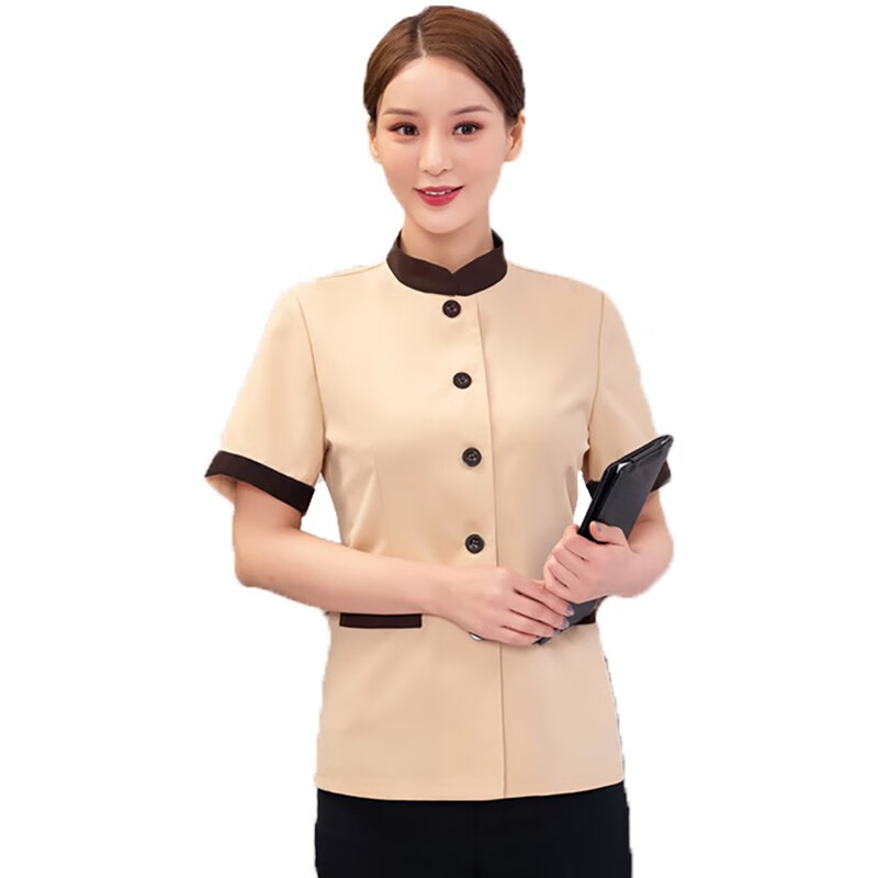 谋福 388 保洁服 短袖 XXL （单位：套）  米黄色