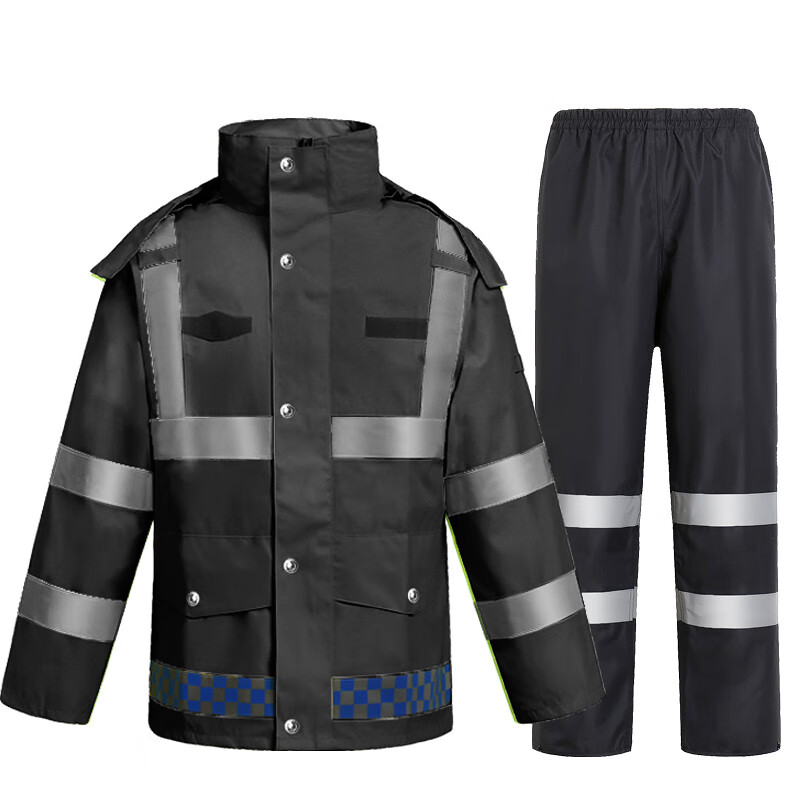 谋福 分体 雨衣雨裤套装 3XL 185 （单位：套）  荧光黑