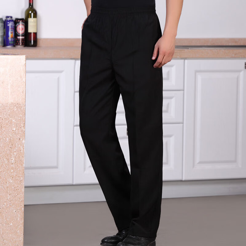 谋福 直筒 厨师工作裤 4XL （单位：条）  黑色