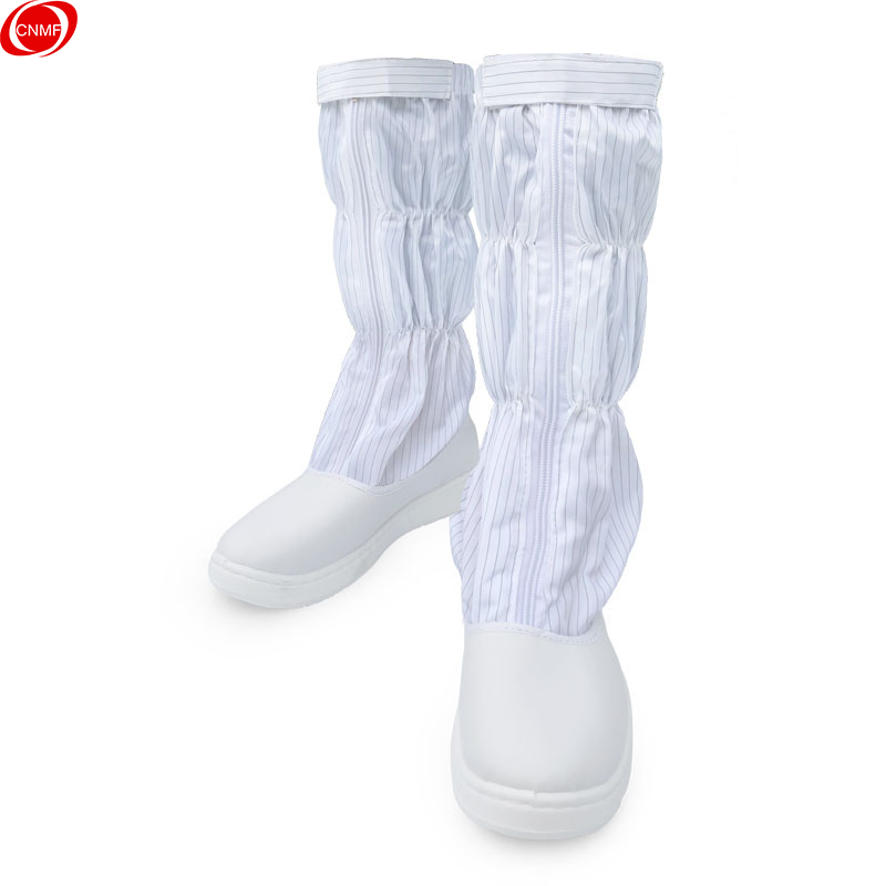 谋福 158 防静电PU长筒靴 条纹 36码 （单位：双）  白色