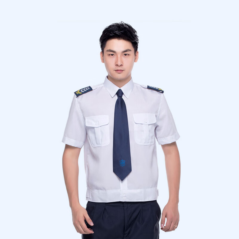 谋福 618 新式物业保安服 短袖衬衣+裤子+配件 175码 （单位：套）  白色