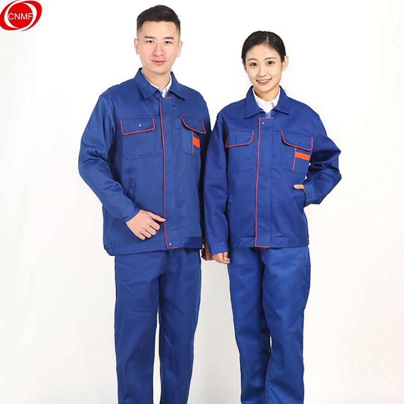 谋福 190 劳动帆布电焊工装套装 3XL （单位：套）  宝蓝色