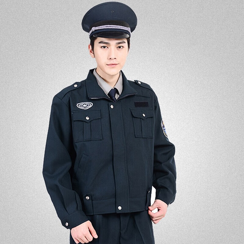 谋福 628 新式保安服 拉链款+送全套配件 185码 （单位：套）  墨绿色