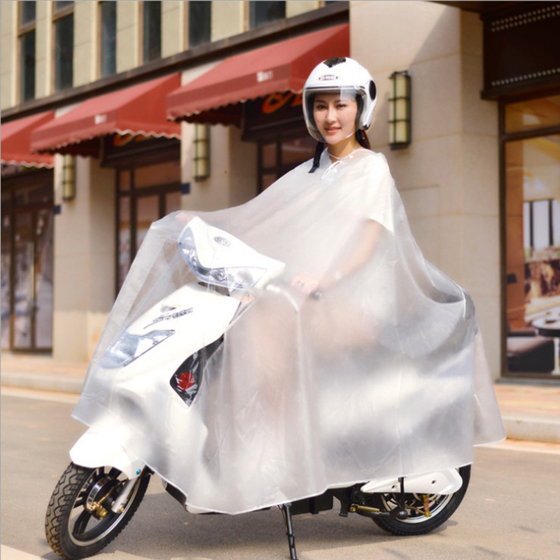 谋福 普通款无后视镜 雨披 双帽檐 4XL （单位：件）  磨砂白