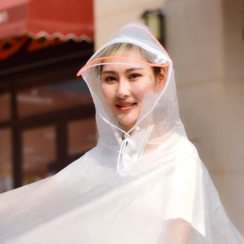 谋福 加厚 电瓶车雨衣雨披 3XL （单位：件）  磨砂白