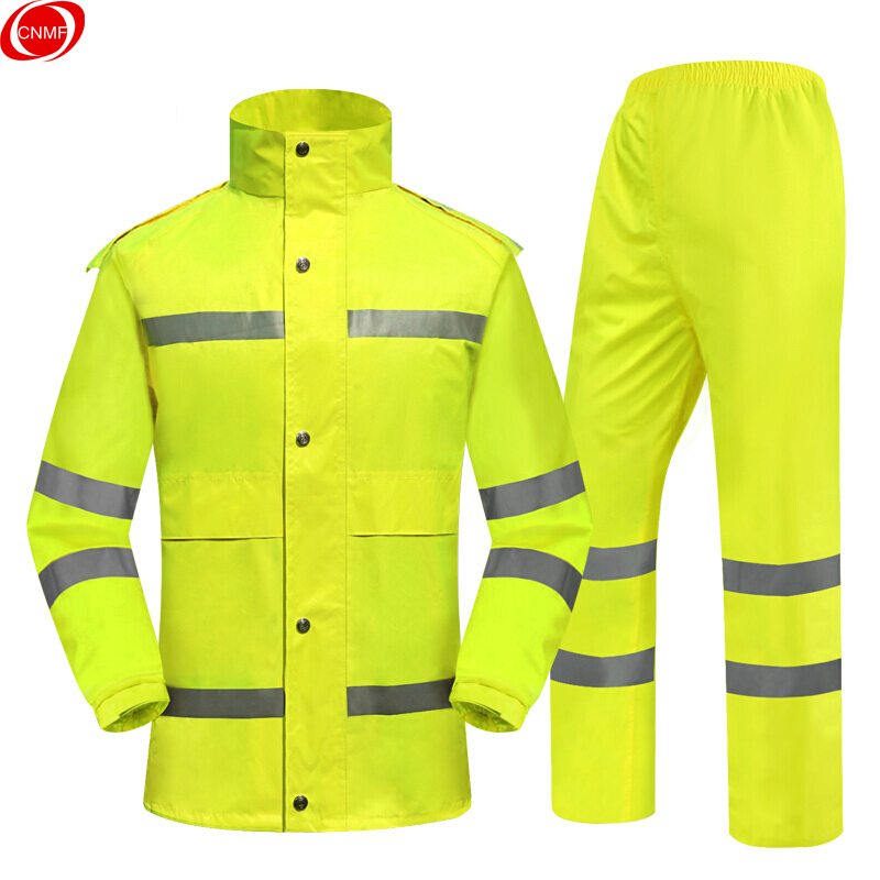 谋福 YGH01 反光分体雨衣套装 M （单位：套）  荧光黄