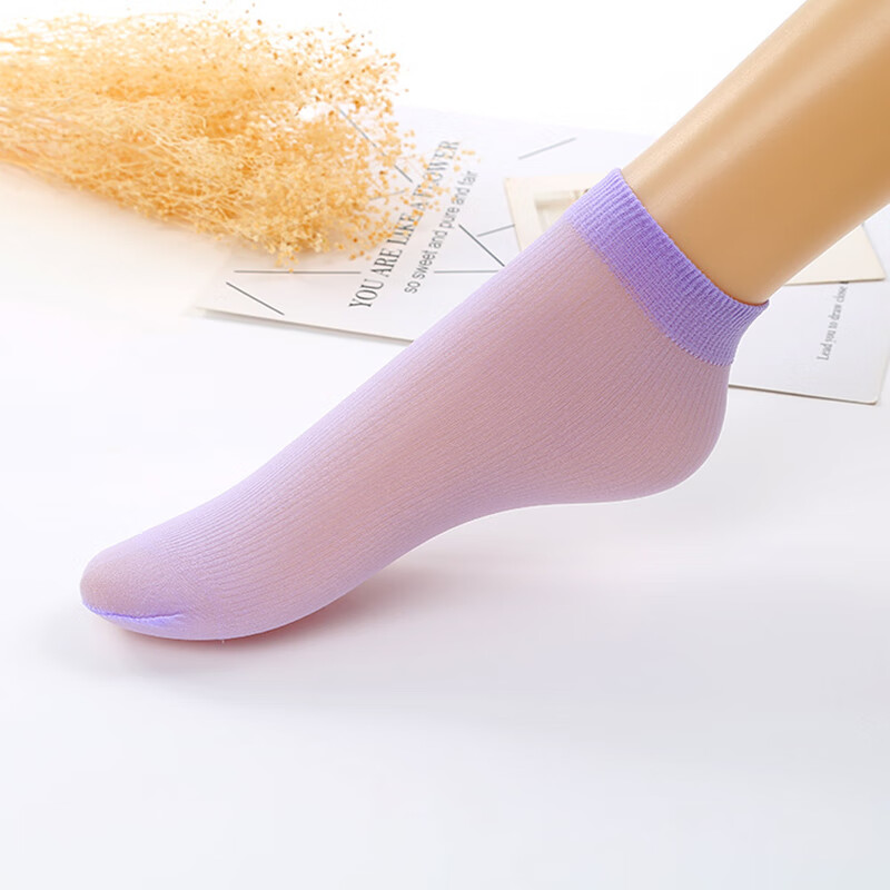 谋福 3-9岁精美装 儿童糖果袜 20双装 （单位：包）  紫色