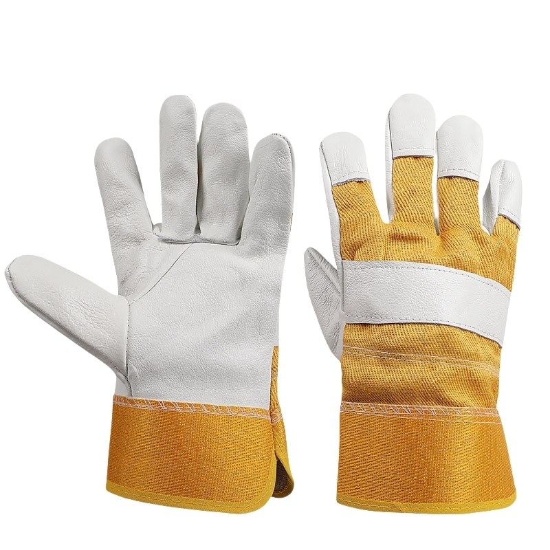 添盾 TD-GL5111 牛二层皮电焊手套  （单位：双）  灰橙