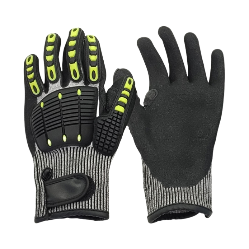 添盾 TD-GLC5238 丁腈磨砂TPR橡胶手套 XL （单位：双）  绿黑