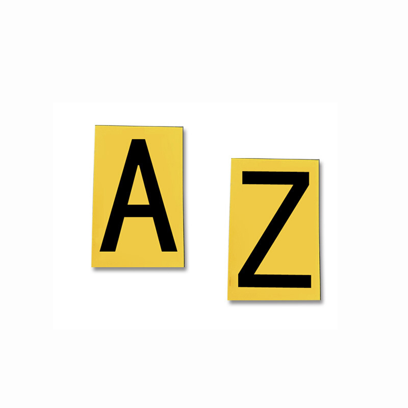 安赛瑞 34514 软磁材料 磁性字母标识 A-Z各5片 字高6″ （单位：套）  黄黑