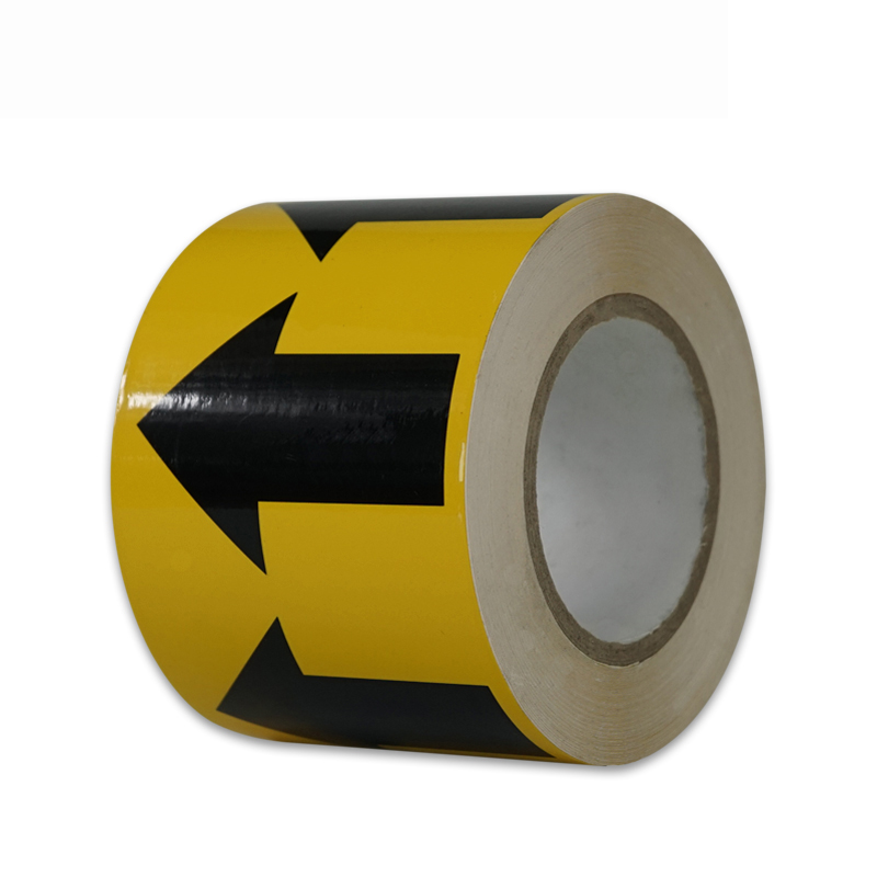 安赛瑞 33502 管道流向箭头带 10cm*27m （单位：张）  黄黑