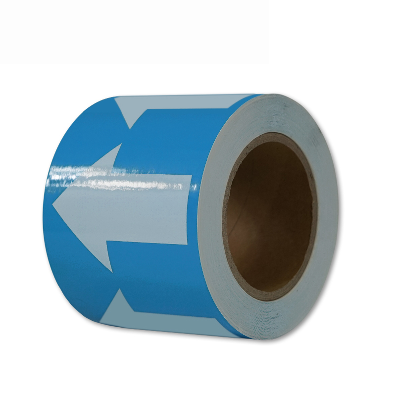 安赛瑞 33514 管道流向箭头带 10cm*27m （单位：张）  蓝白