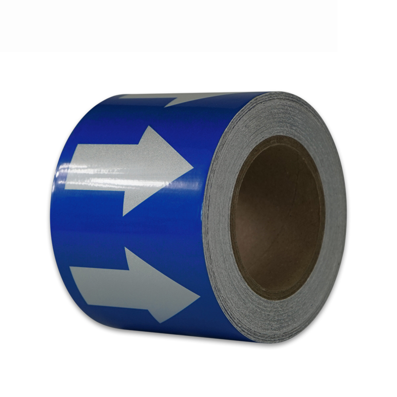 安赛瑞 33529 反光管道流向箭头带 10cm*27m （单位：张）  蓝白