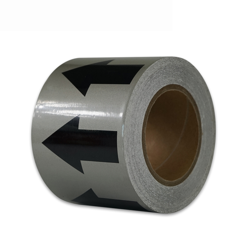 安赛瑞 33541 反光管道流向箭头带 10cm*27m （单位：张）  灰黑