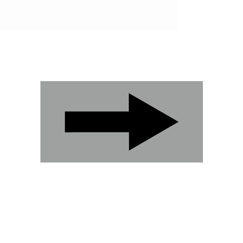 安赛瑞 15412 乙烯不干胶 管道流向箭头标识贴 25*50mm 10片/包 （单位：包）  灰黑