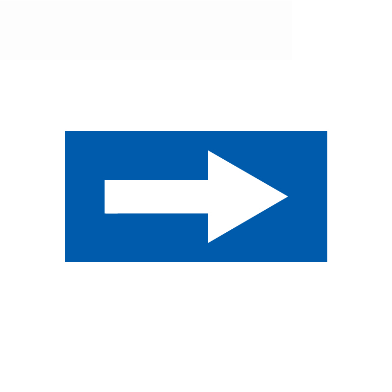 安赛瑞 15417 乙烯不干胶 管道流向箭头标识贴 25*50mm 10片/包 （单位：包）  蓝白