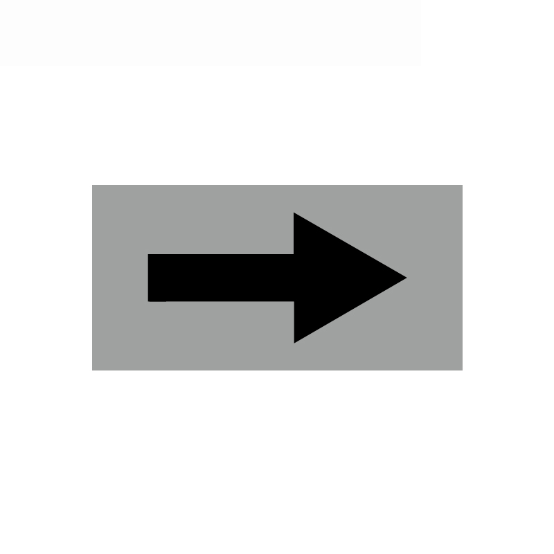 安赛瑞 15420 乙烯不干胶 管道流向箭头标识贴 5*10cm 5片/包 （单位：包）  灰黑