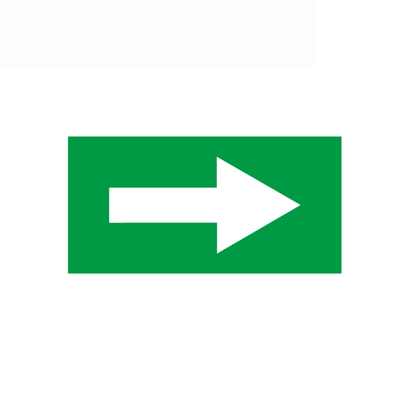 安赛瑞 15426 乙烯不干胶 管道流向箭头标识贴 10*20cm （单位：张）  绿白